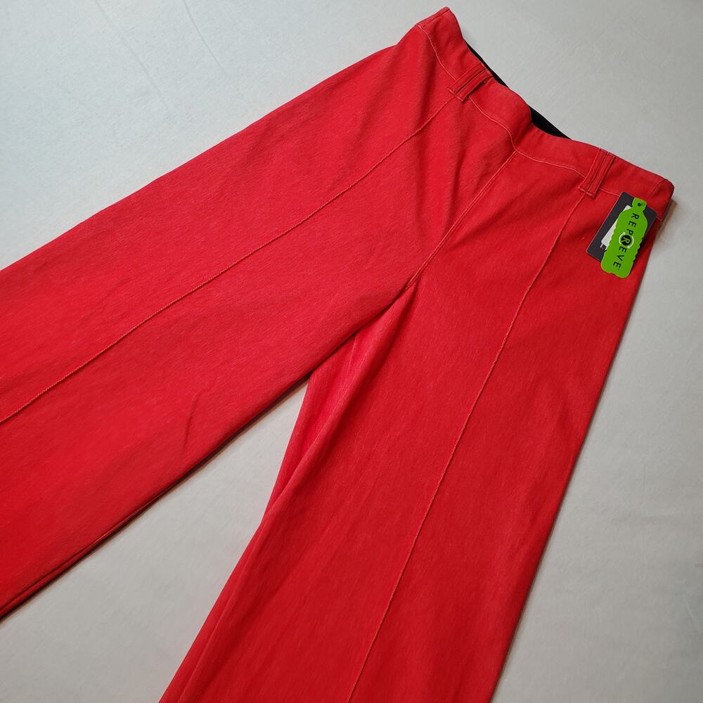 Lysse New York Women Size M NWT Erin Pintuck Reprieve Denim Pants Red